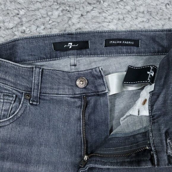 7 For All Mankind Jeans Gray Italian Fabric Stretch Bootcut Women's Size 28 - Picture 4 of 8